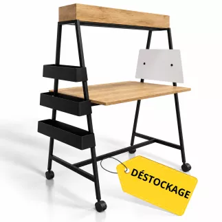 ALTO COWORKING│Stations de travail mobiles│profondeur 90 cm - Nebraska/Noir