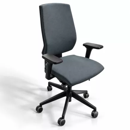 OPUS TISSU|Fauteuil de travail accoudoirs 4D|Gris orage