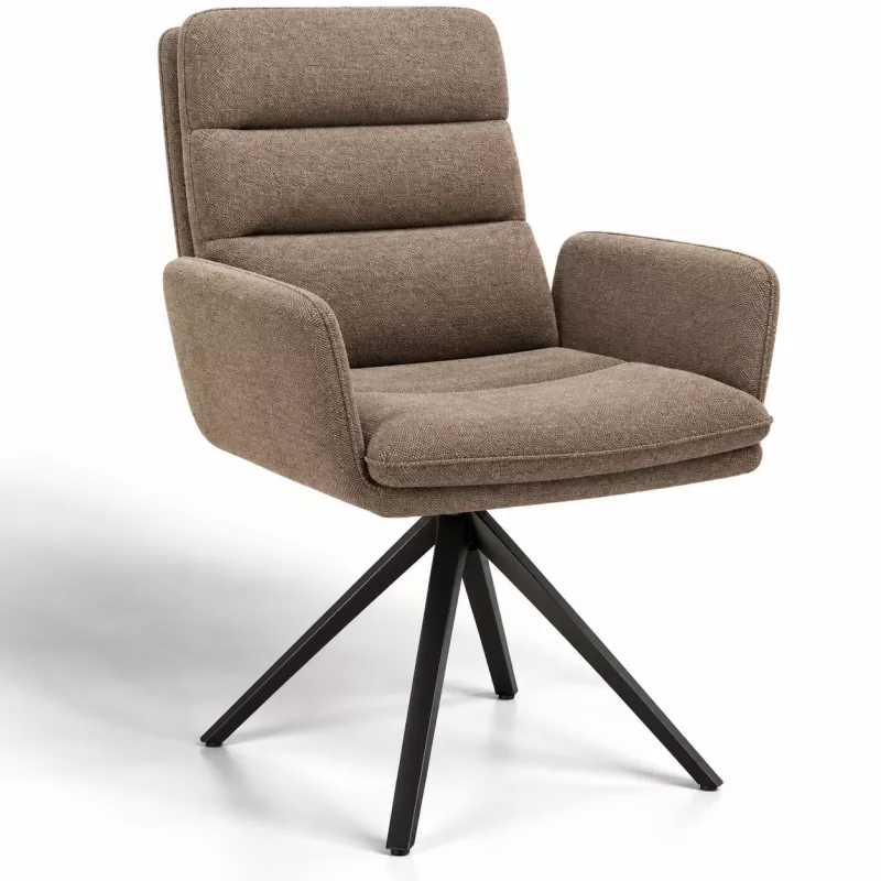 HELSINKI EXPO│Siège d'accueil - visiteur│Assise pivotante avec rappel│Beige
