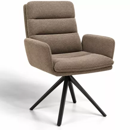 HELSINKI EXPO│Siège d'accueil - visiteur│Assise pivotante avec rappel│Beige