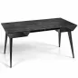 RAFALE EXPO │Bureau 130x70 cm│Piétement acier laqué noir mat│Titane