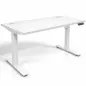 ENVOL ONE│Bureau électrique 1 moteur - 4 mémoires de position - USB A - Avec goulotte blanche L130cm│Blanc