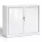 ARIV│Armoire rideau L120 x H 105 cm│Acier unicolore - Blanc