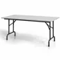 PLIANTE│Table économique individuelle L 160x80 cm│Gris/noir PLIANTE│Table économique individuelle L 160x80 cm│Gris/noir