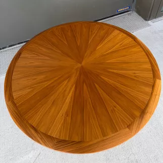 SITAG SOLEIL|Table ronde | Diamètre 120 cm |placage bois Noyer naturel