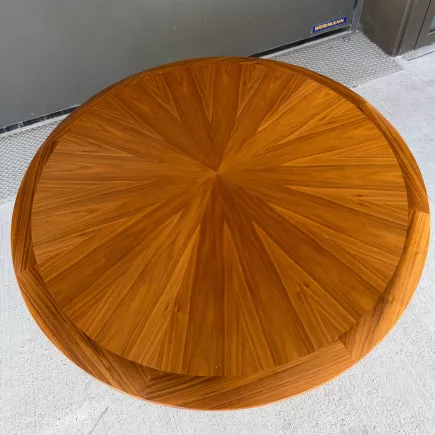 SITAG SOLEIL|Table ronde | Diamètre 120 cm |placage bois Noyer naturel