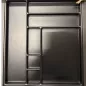 BIGLA│Caisson mobile 3 tiroirs + plumier│Profondeur 40 cm│Noir/Hêtre naturel