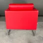 MARELLI CUBIC│Designer Giulio Marelli │Canapé cuir 1 place│L70 x H78 cm│Rouge