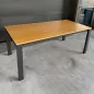 BIGLA BST2 ERGO│Bureau droit réglable │L180 x P90 cm│Hêtre naturel/Noir