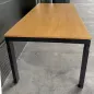 BIGLA BST2 ERGO│Bureau droit réglable │L180 x P90 cm│Hêtre naturel/Noir