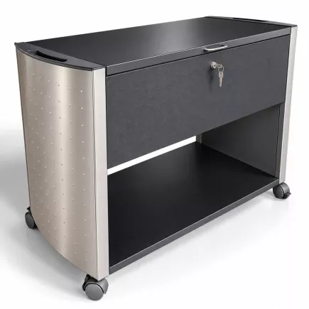 BIGLA │Modèle Top 100│Desserte pour dossiers suspendus│ L 98.5 x P 44 x H 69.5 cm│Gris anthracite