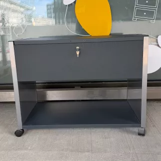 BIGLA │Modèle Top 100│Desserte pour dossiers suspendus│ L 98.5 x P 44 x H 69.5 cm│Gris anthracite
