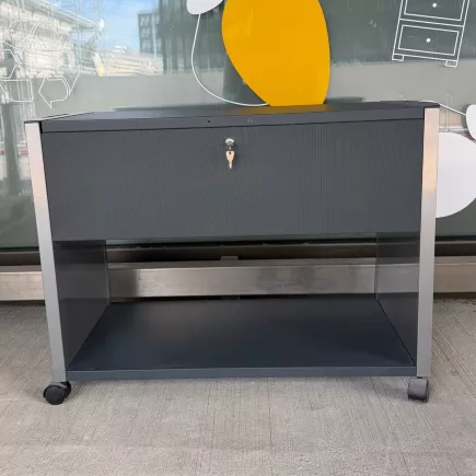 BIGLA │Modèle Top 100│Desserte pour dossiers suspendus│ L 98.5 x P 44 x H 69.5 cm│Gris anthracite