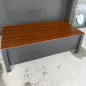 BIGLA │Bureau droit réglable avec voile de fond│L180 x P90 cm│Noyer/Noir BIGLA │Bureau droit réglable avec voile de fond│L180 x P90 cm│Noyer/Noir