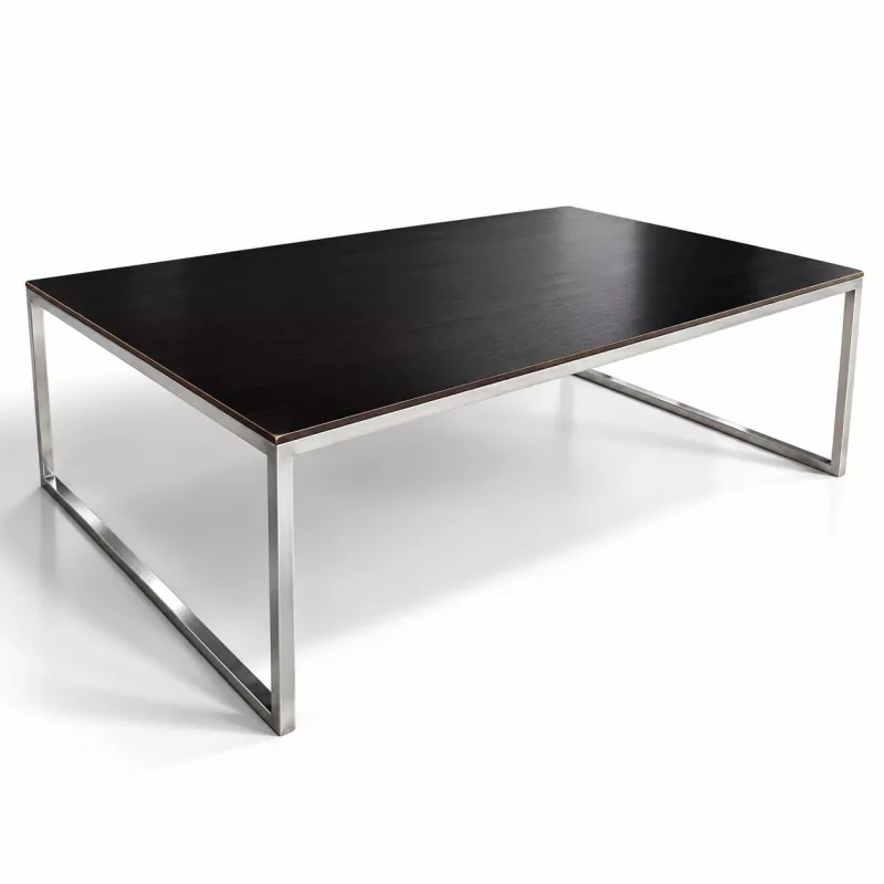 SANMA │Table basse rectangulaire │L 120 x P 70 x H 40.5 cm │Chromés/Frêne Noir SANMA │Table basse rectangulaire │L 120 x P 70 x H 40.5 cm │Chromés/Frêne Noir