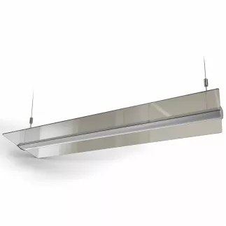 LINEA LIGHT GROUP Mini Albatros│Luminaire suspendu │L 141,4 × H 3,6 cm │Aluminium/transparents en PMMA