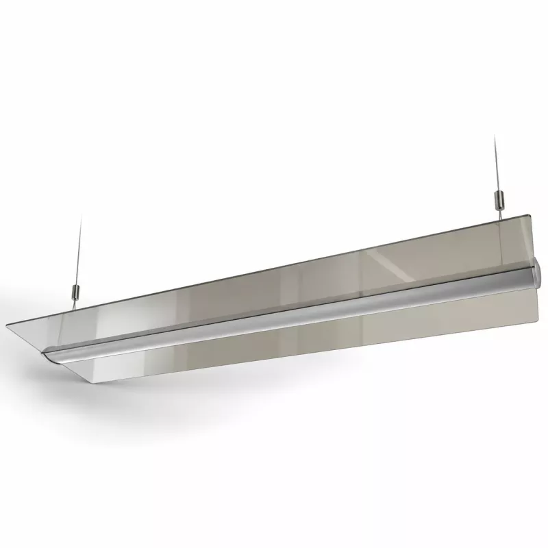 LINEA LIGHT GROUP Mini Albatros│Luminaire suspendu │L 141,4 × H 3,6 cm │Aluminium/transparents en PMMA LINEA LIGHT GROUP Mini Albatros│Luminaire suspendu │L 141,4 × H 3,6 cm │Aluminium/transparents en PMMA