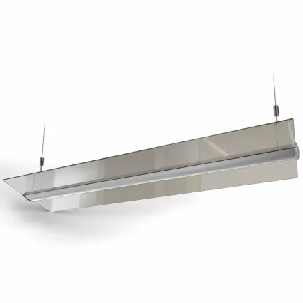 LINEA LIGHT GROUP Mini Albatros│Luminaire suspendu │L 141,4 × H 3,6 cm │Aluminium/transparents en PMMA