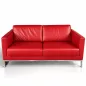 MARELLI CUBIC│Designer Giulio Marelli│Canapé cuir 2 places│L155 x H78 cm│Rouge