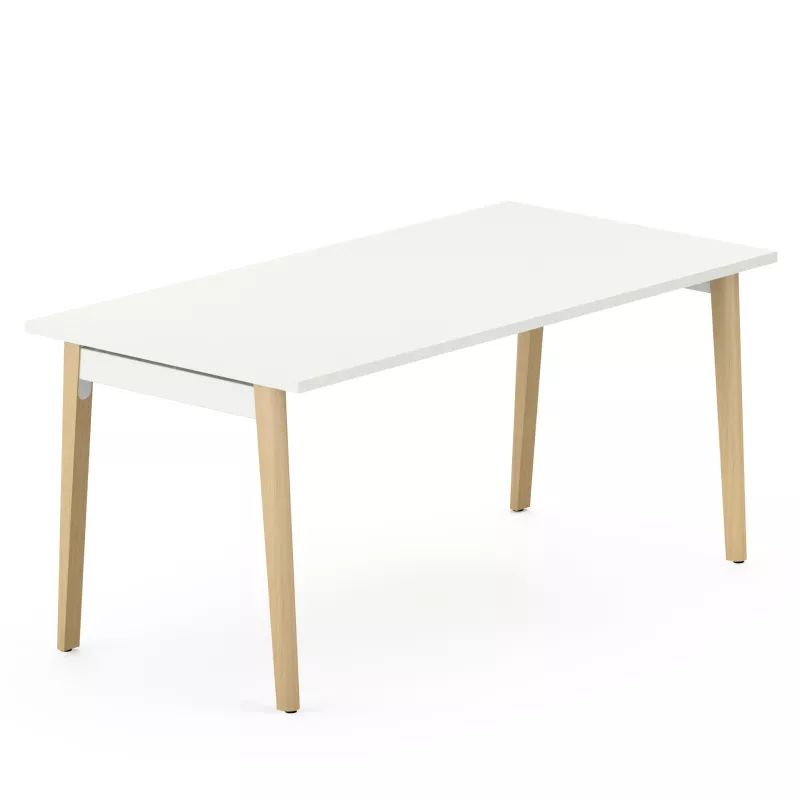 ROBIN│Bureau droit L 120 à 200 x p 80 cm - Pied bois massif ROBIN│Bureau droit L 120 à 200 x p 80 cm - Pied bois massif
